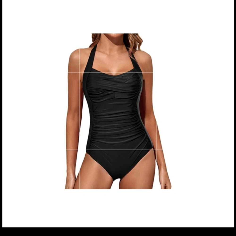 Women Tummy Control One Piece Swimsuits Push Up Slimming Bathing Suit.